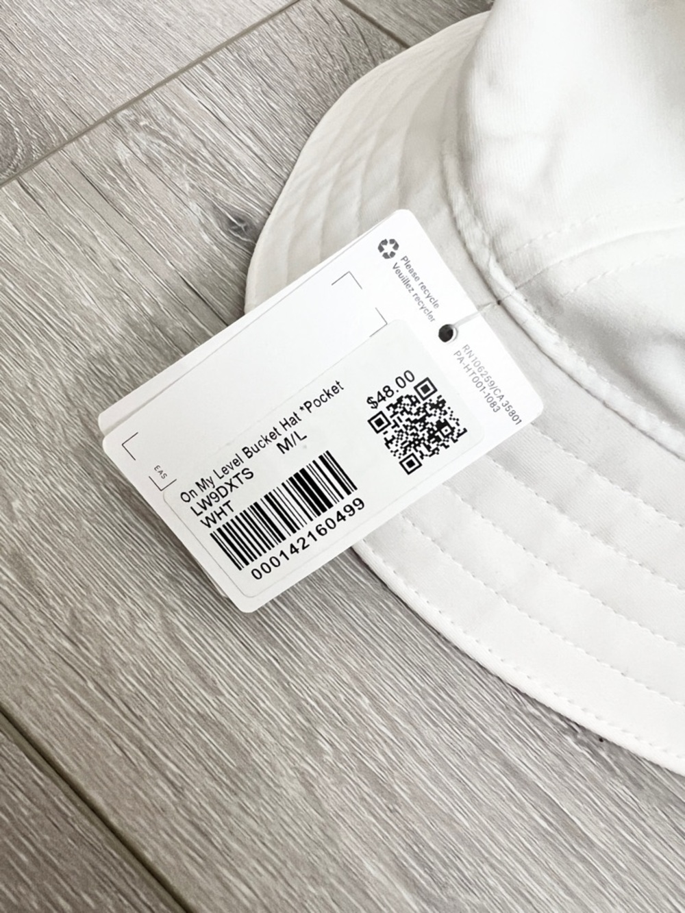 Lululemon | On My Level Bucket Hat with Pocket White NWT - Unisex M/L - Picture 6 of 8